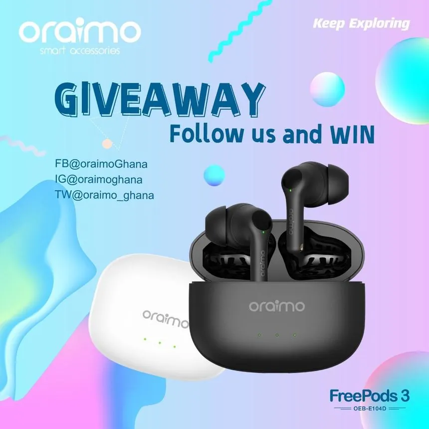 Oraimo FreePods 3 giveaway campaign